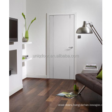 Aluminum inlay white flush door interior door with wood frame